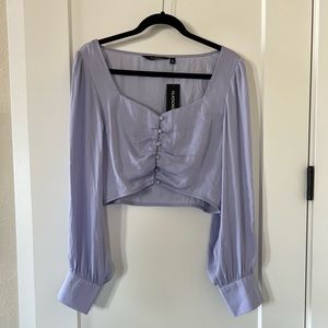 NWT Cropped Lilac Long Sleeve